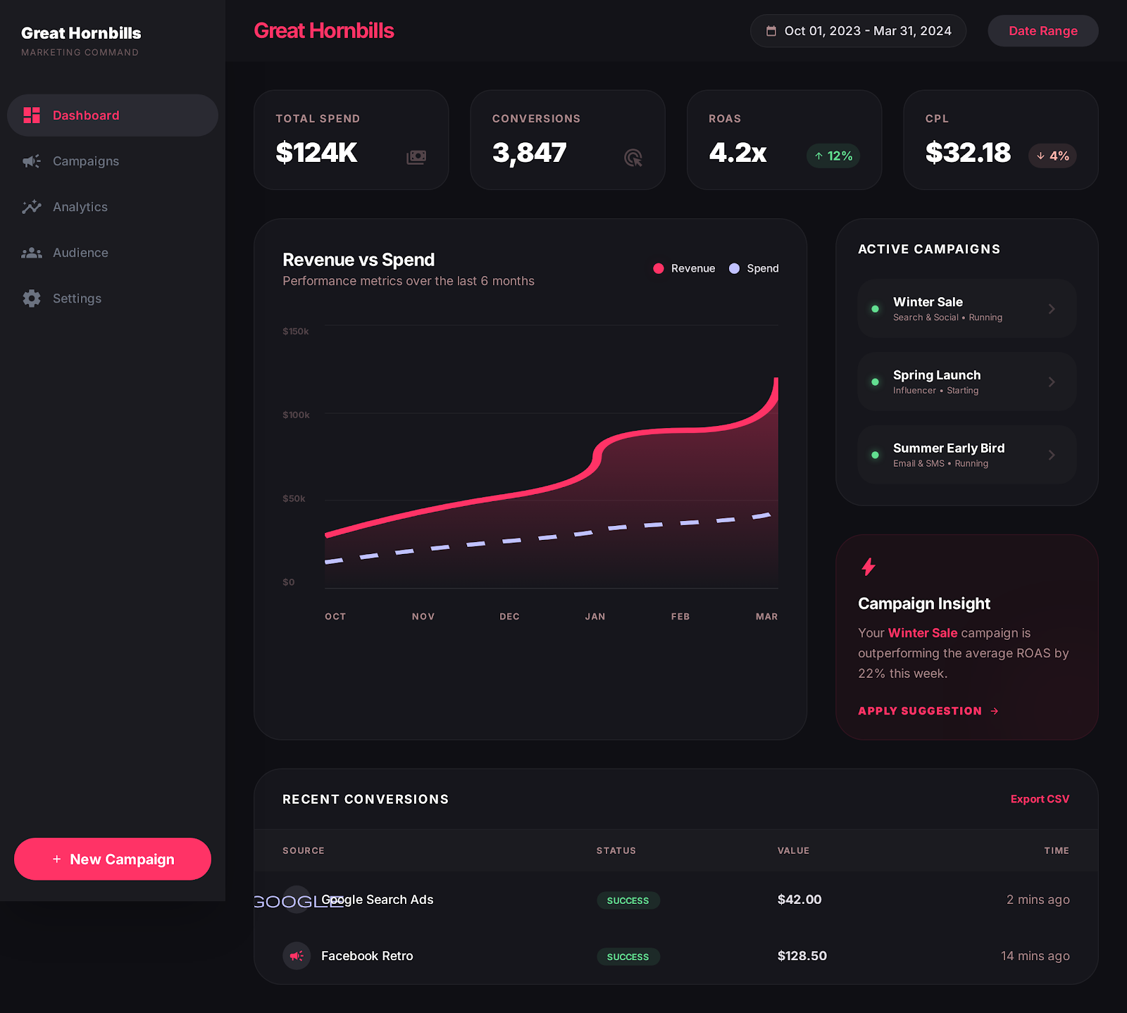 Campaign Performance Dashboard